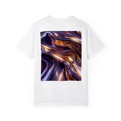 Liquid Metal Abstract Purple Gold Waves