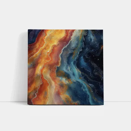 Fire and Space Abstract Fluid Art