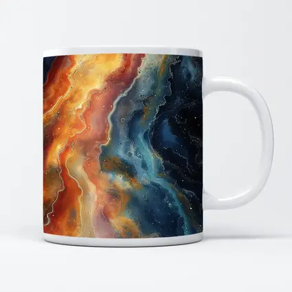 Fire and Space Abstract Fluid Art