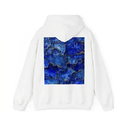 Royal Blue Gold Abstract Marble Art