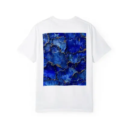 Royal Blue Gold Abstract Marble Art
