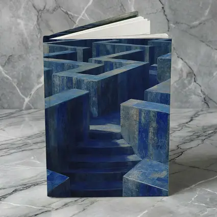 Blue Stone Labyrinth Maze Surreal Architecture