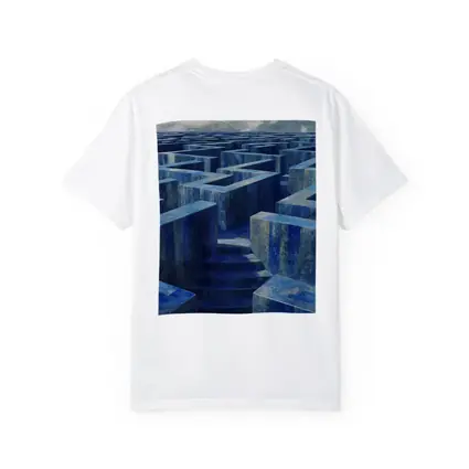 Blue Stone Labyrinth Maze Surreal Architecture