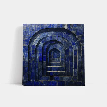 Blue Mosaic Tile Arches Architectural Art