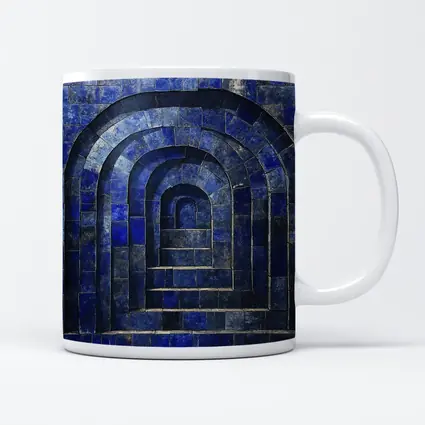 Blue Mosaic Tile Arches Architectural Art