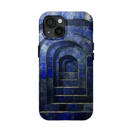 Blue Mosaic Tile Arches Architectural Art