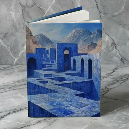 Blue Stone Labyrinth Ancient Desert Mountains