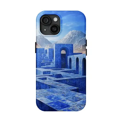 Blue Stone Labyrinth Ancient Desert Mountains
