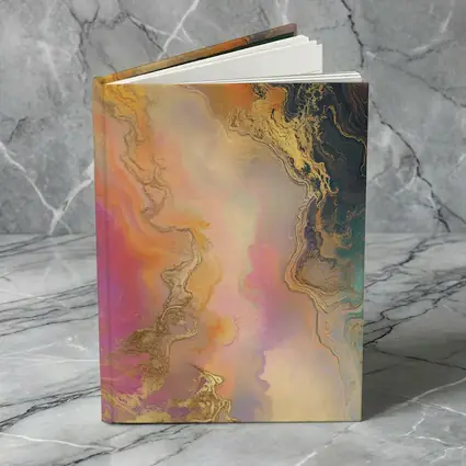 Colorful Marble Abstract Art Gold Veins