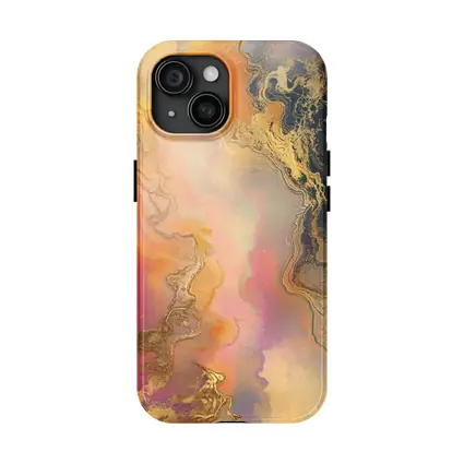 Colorful Marble Abstract Art Gold Veins