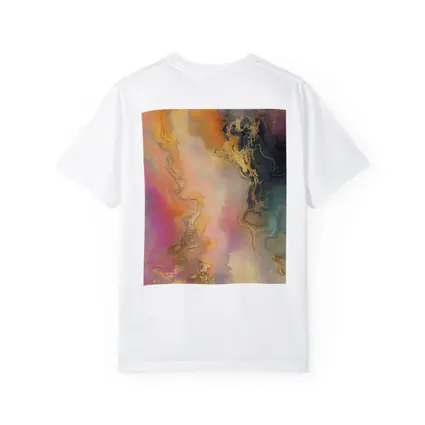Colorful Marble Abstract Art Gold Veins