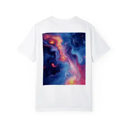 Cosmic Nebula Abstract Blue Pink Swirl Art