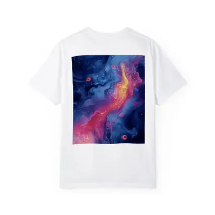 Cosmic Nebula Abstract Blue Pink Swirls