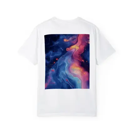 Cosmic Nebula Abstract Dark Blue Pink Art