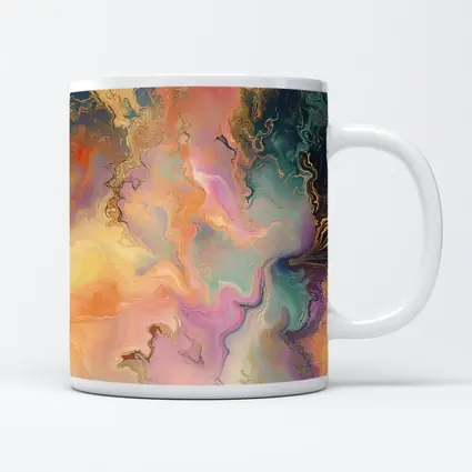 Pastel Marble Abstract Art Gold Veins