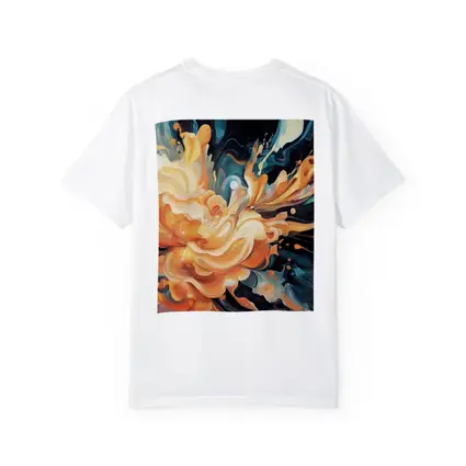 Orange Abstract Floral Explosion Dark Background