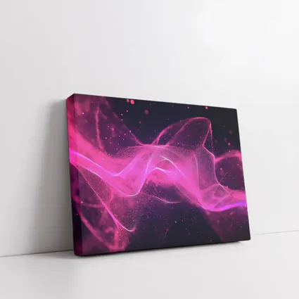 Pink Purple Wave Abstract Dark Background