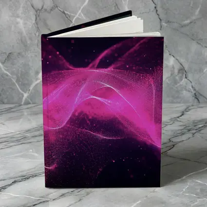 Pink Purple Wave Abstract Dark Background