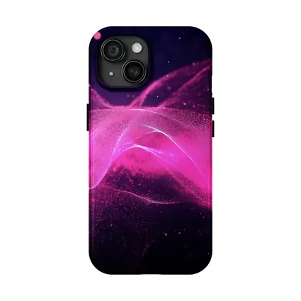 Pink Purple Wave Abstract Dark Background