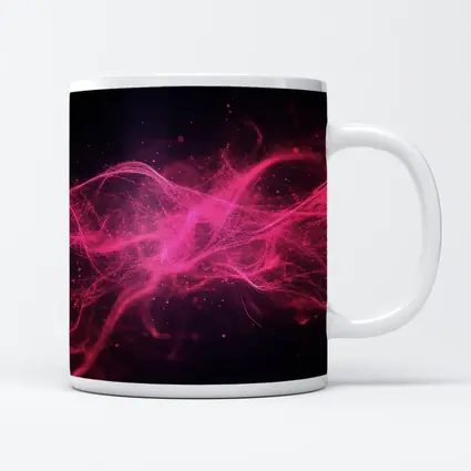 Pink Neon Wave Abstract Dark Background