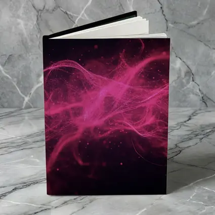 Pink Neon Wave Abstract Dark Background