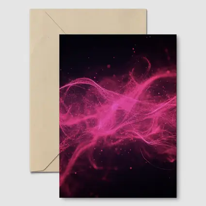 Pink Neon Wave Abstract Dark Background