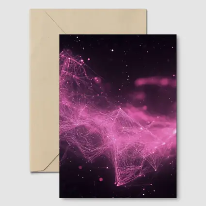 Pink Geometric Network Abstract Dark Space