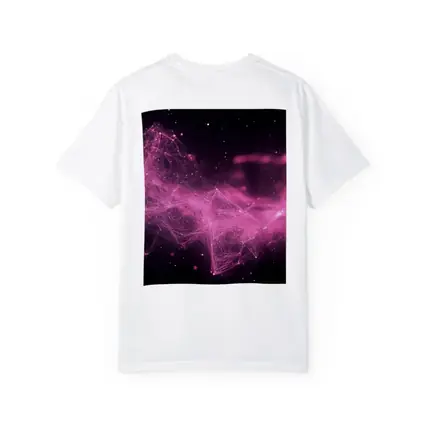 Pink Geometric Network Abstract Dark Space