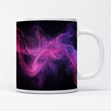 Pink Purple Smoke Waves Black Background
