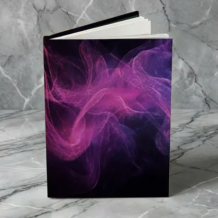 Pink Purple Smoke Waves Black Background