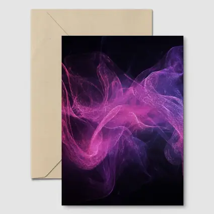 Pink Purple Smoke Waves Black Background