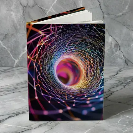 Colorful Geometric Tunnel Vortex Abstract Art