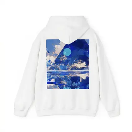 Blue Abstract Geometric Sky Triangle Art