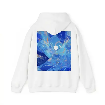 Blue Abstract Art Swirling Geometric Fluid Design
