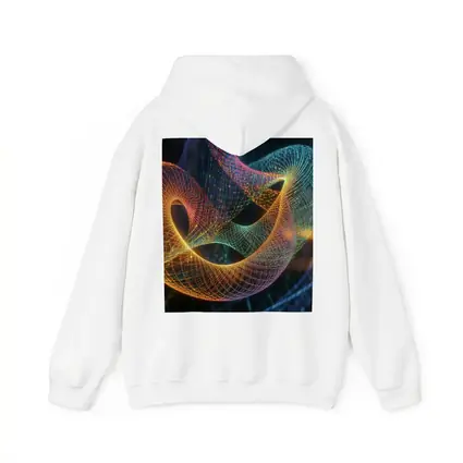 Glowing Geometric Wave Forms Dark Background