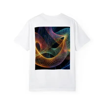 Glowing Geometric Wave Forms Dark Background