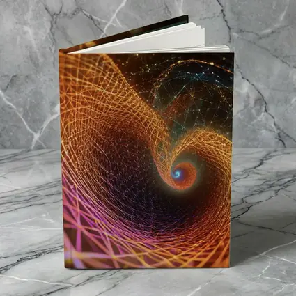 Golden Spiral Abstract Digital Art Dark Background