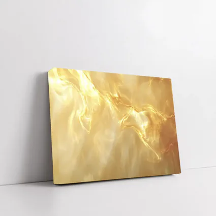 Golden Fluid Abstract Swirling Light Art