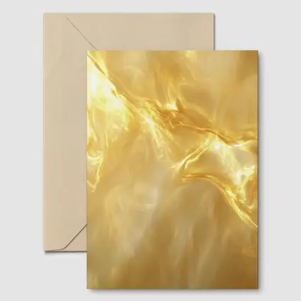Golden Fluid Abstract Swirling Light Art