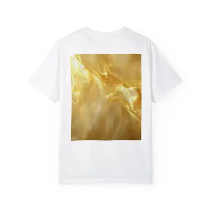 Golden Fluid Abstract Swirling Light Art