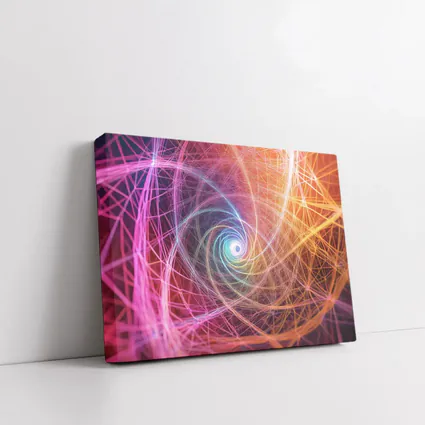 Colorful Spiral Light Trails Abstract Art