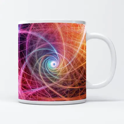Colorful Spiral Light Trails Abstract Art