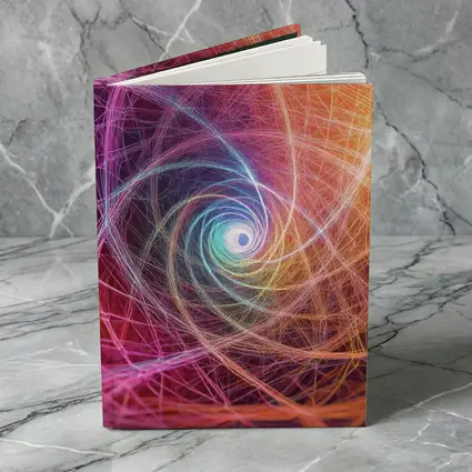 Colorful Spiral Light Trails Abstract Art