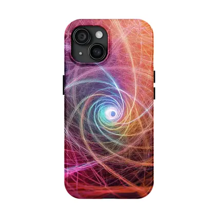 Colorful Spiral Light Trails Abstract Art