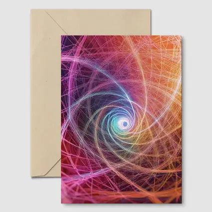 Colorful Spiral Light Trails Abstract Art