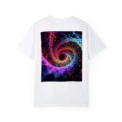 Neon Spiral Vortex Geometric Abstract Dark Background
