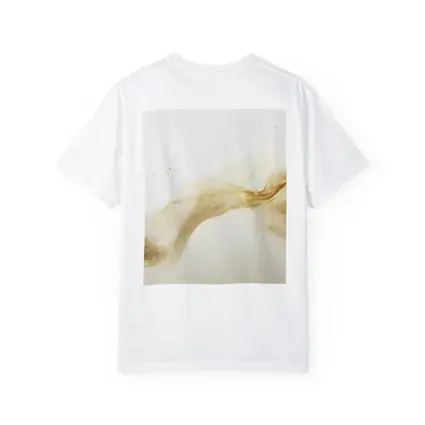 Gold Smoke Wave Abstract White Background