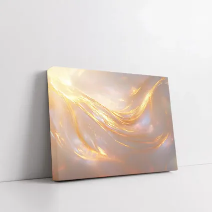Gold Liquid Swirl Abstract Glowing Light