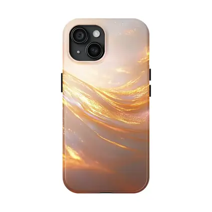 Gold Liquid Swirl Abstract Glowing Light