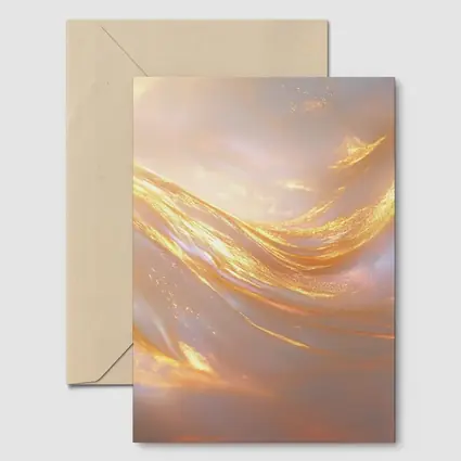Gold Liquid Swirl Abstract Glowing Light